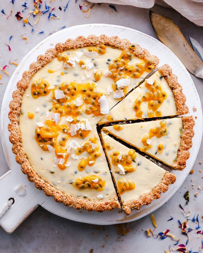 Passion Fruit Custard Tart Recipe The Feedfeed