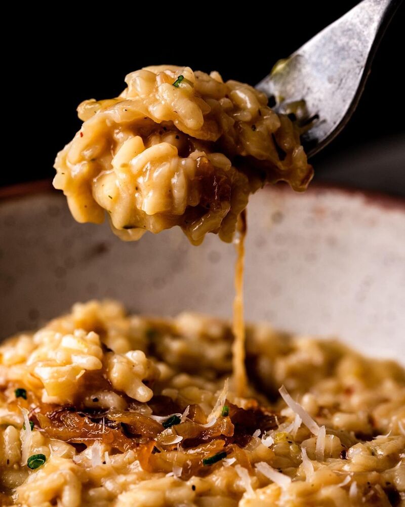 Caramelized Onion Vegan Risotto Recipe | The Feedfeed