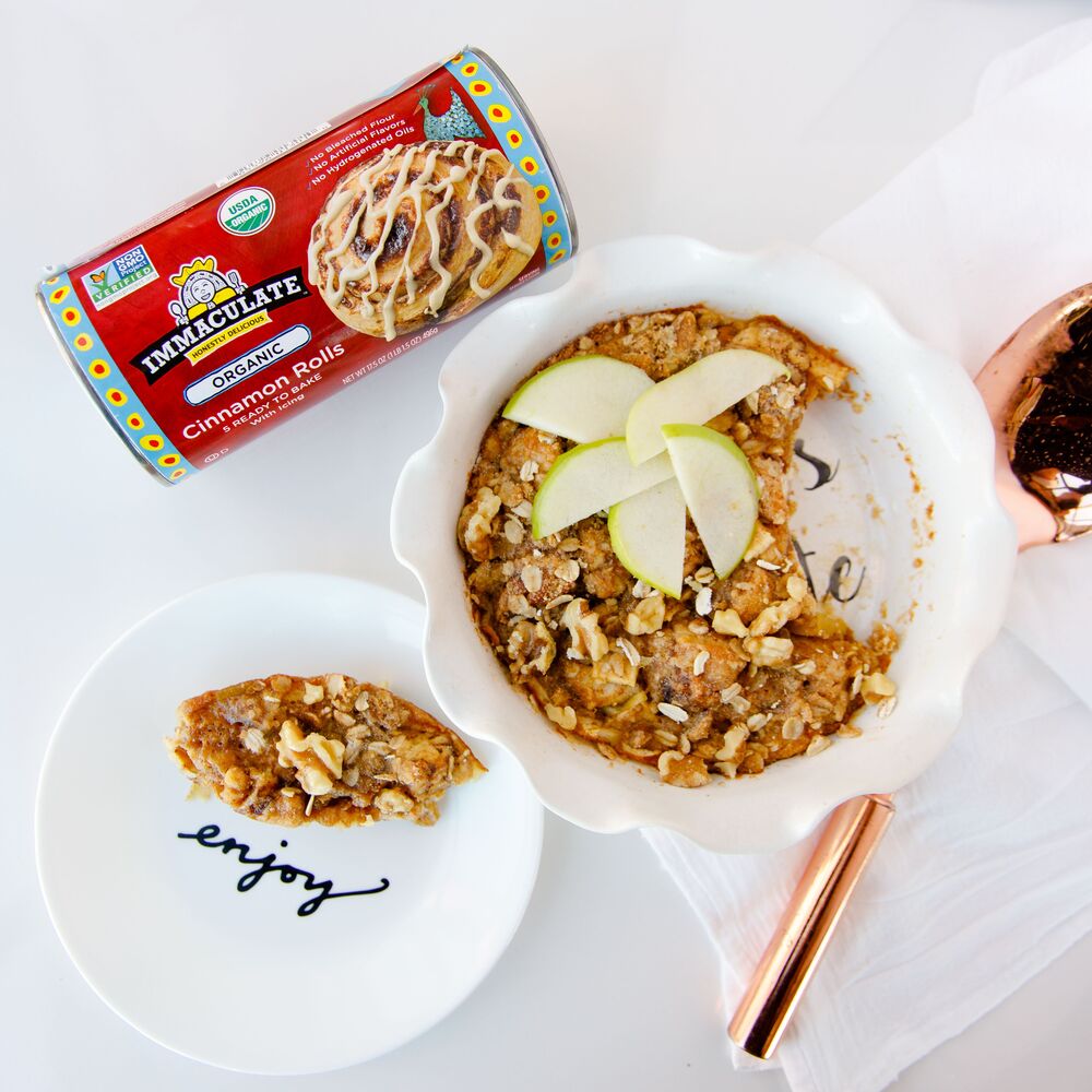 Warm Vanilla and Granny Smith Apple Cinnamon Roll Brunch Bake Recipe The Feedfeed