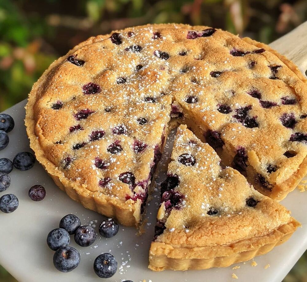 Grain Free Blueberry Frangipane Tart Recipe | The Feedfeed