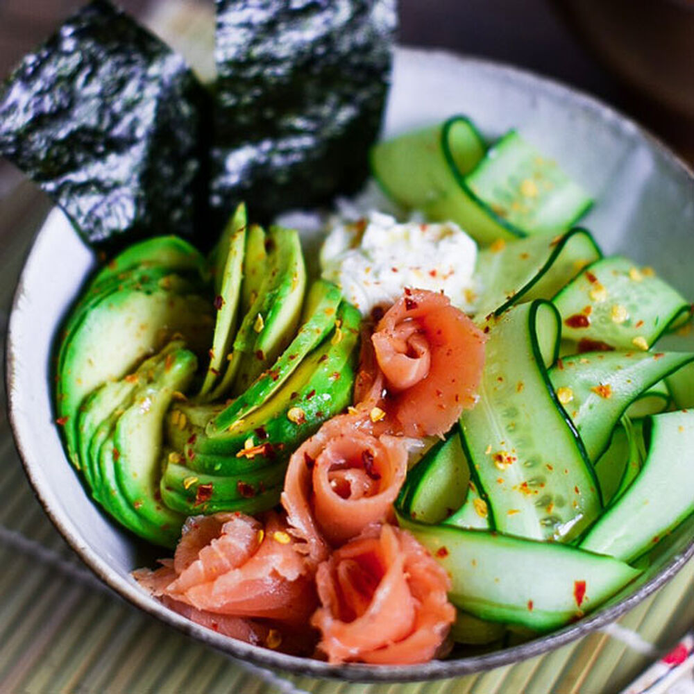 Smoked Salmon and Avocado Rice Bowl Recipe | The Feedfeed