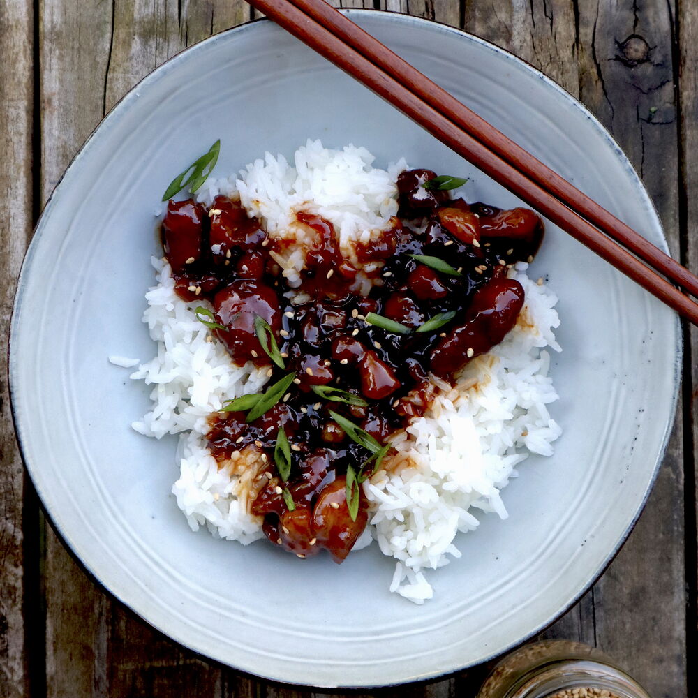 Sweet and Sticky Pork Belly over Rice Recipe | The Feedfeed