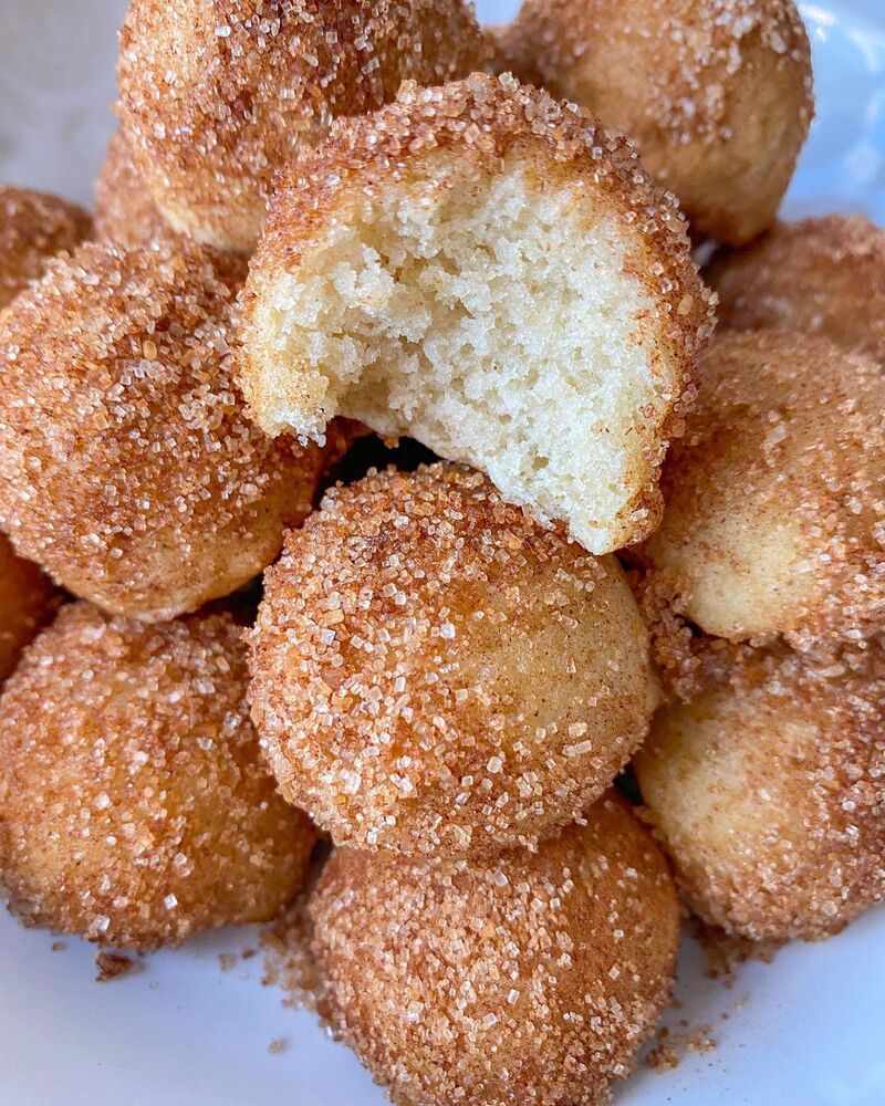 Vegan Cinnamon Sugar Donut Holes Recipe The Feedfeed