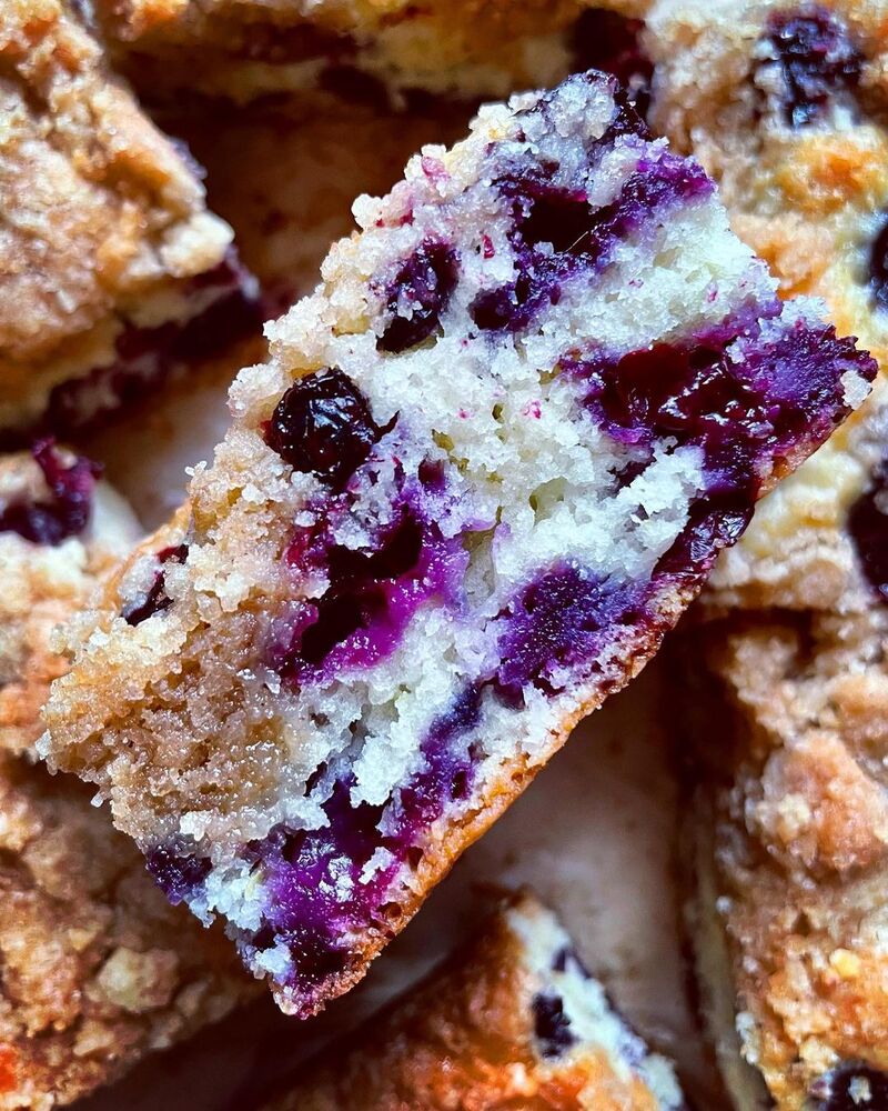Blueberry "Buckle" Crumb Cake Recipe The Feedfeed