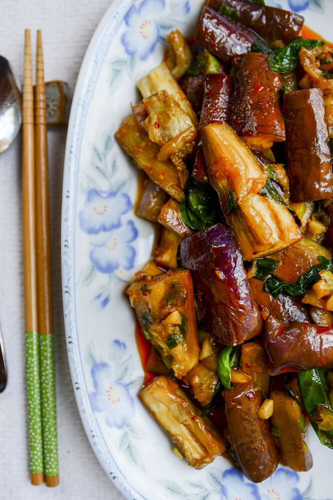 Spicy Chinese Eggplant with Basil Recipe The Feedfeed