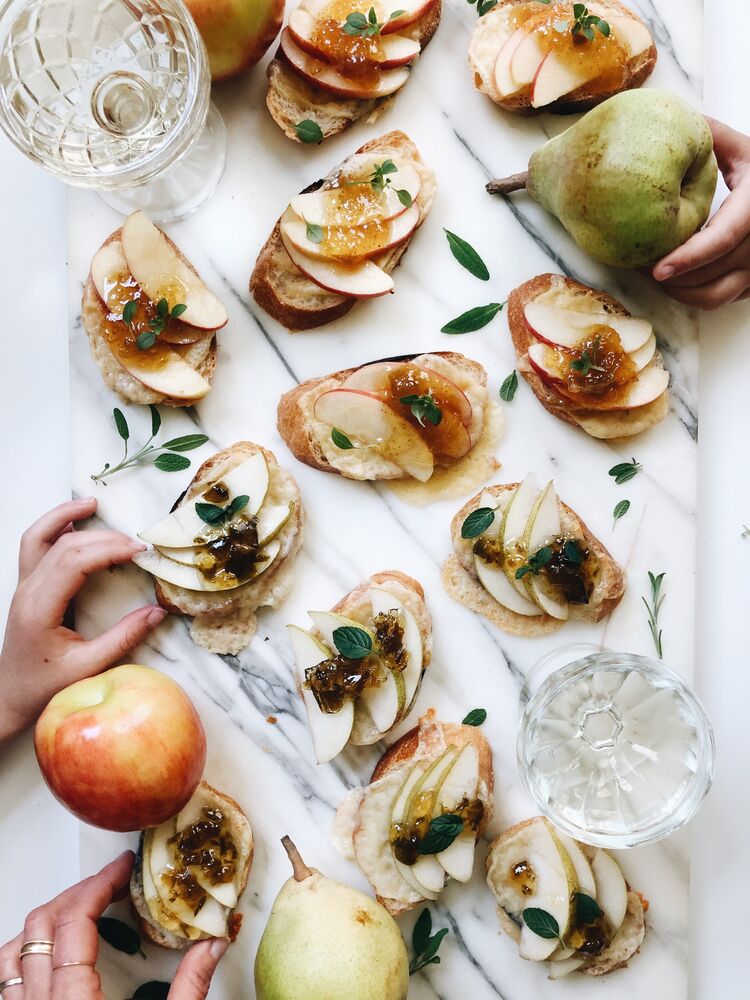 Pear and Apple Crostini Recipe | The Feedfeed