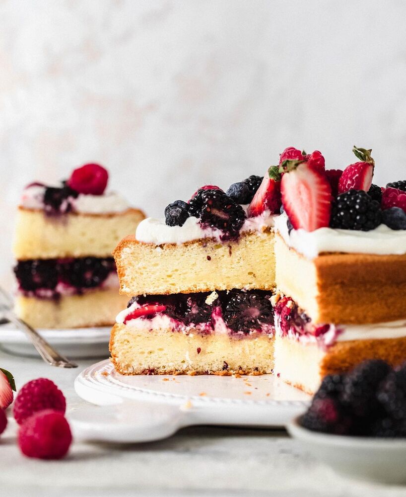 Triple Berry Layer Cake – If You Give a Blonde a Kitchen
