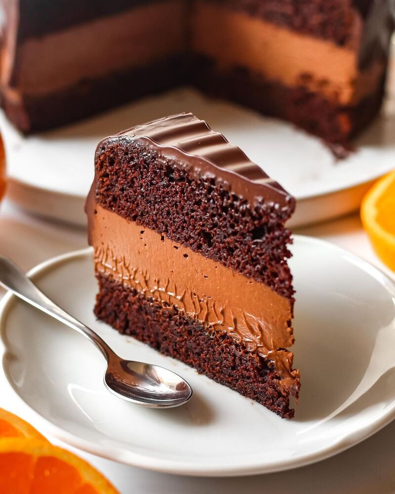 Chocolate and Orange Mousse Cake | Time To Cook - Online
