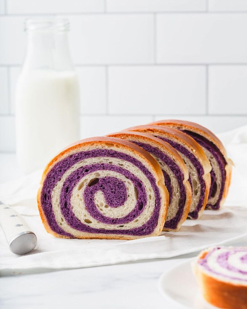Swirl Ube Milk Bread Recipe The Feedfeed