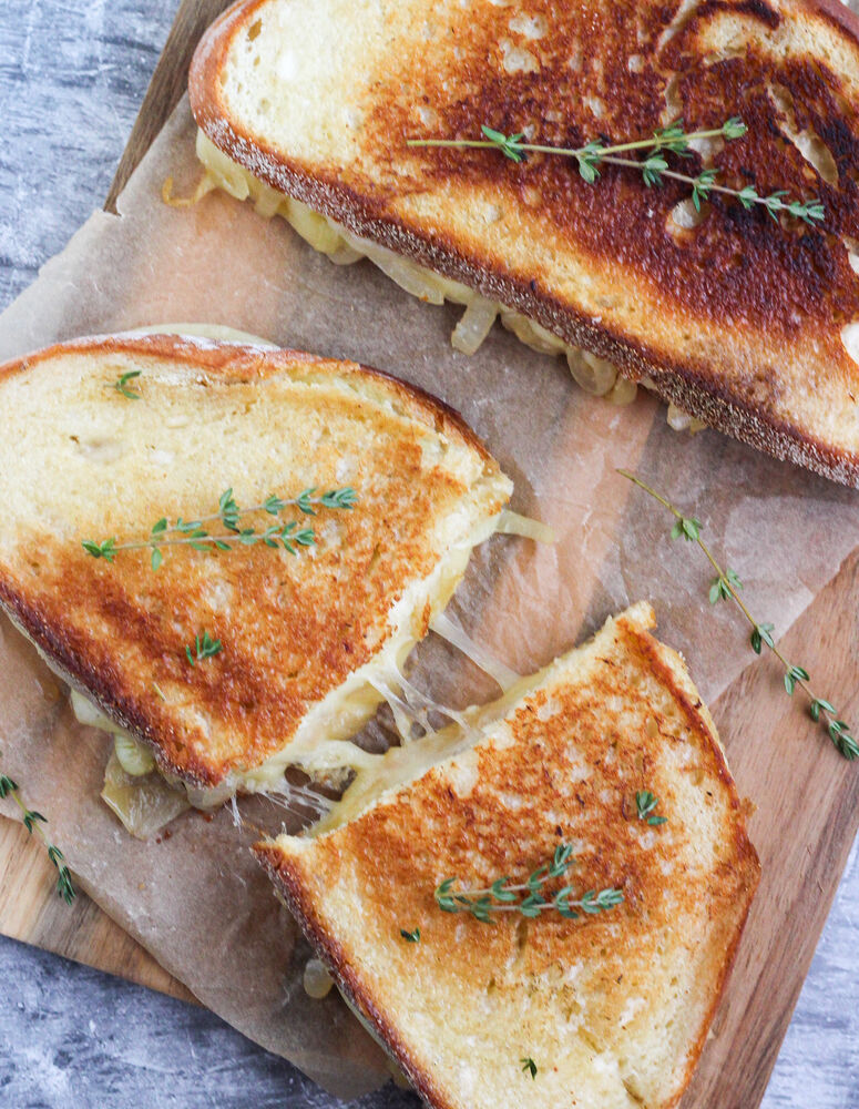 French Onion Provolone Grilled Cheese Recipe The Feedfeed