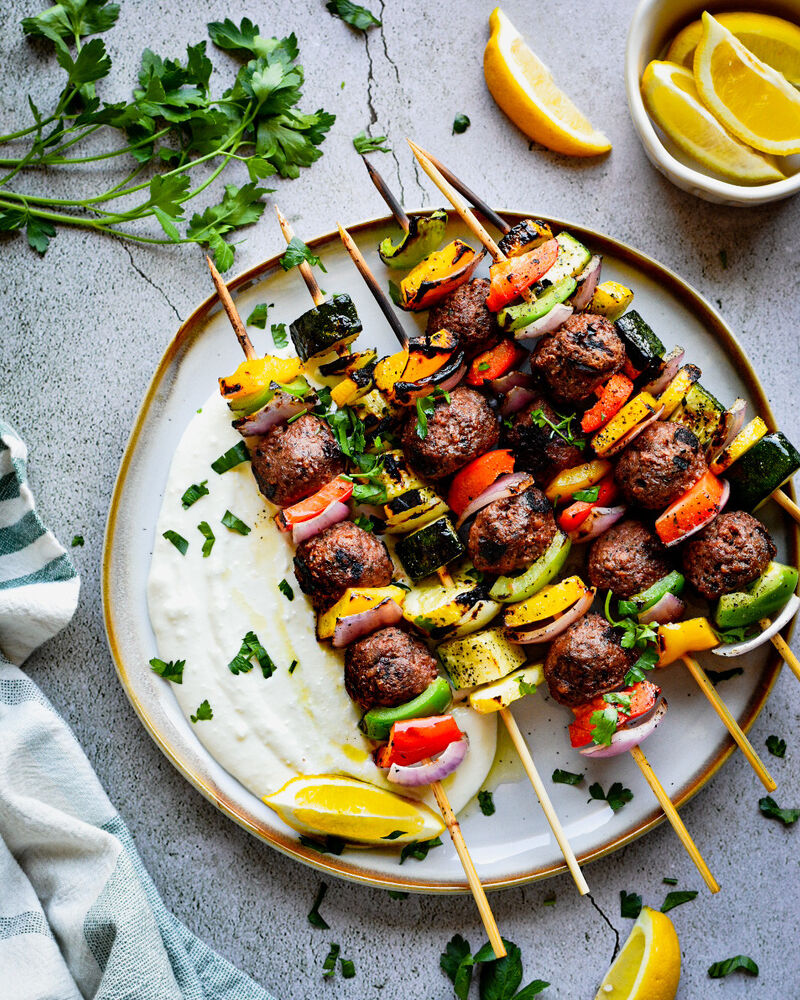 Grilled Meatball Skewers Recipe The Feedfeed