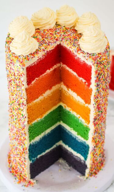 Rainbow Cake Recipe  All Things Mamma