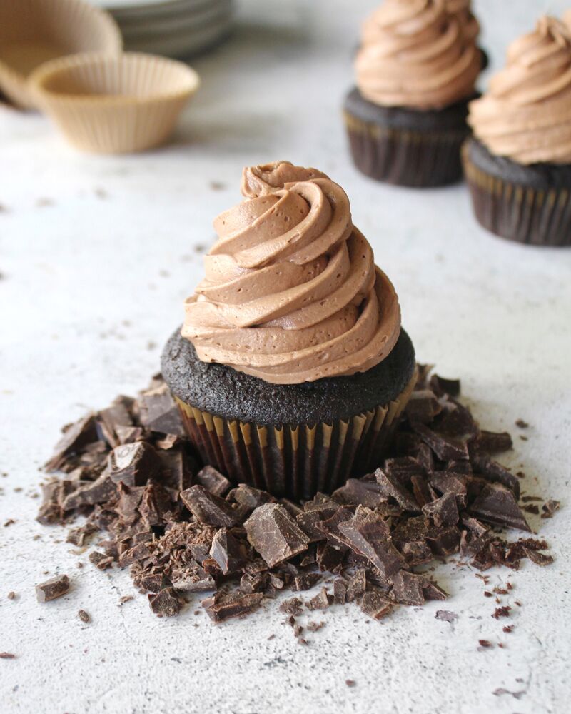 Chocolate Olive Oil Cupcakes Recipe The Feedfeed