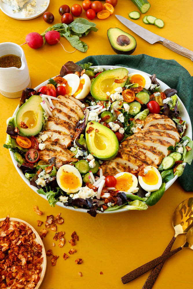 California Garlic Rubbed Grilled Chicken Cobb Salad by thefeedfeed ...