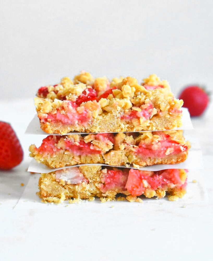 Strawberry Oat Breakfast Bars Recipe The Feedfeed