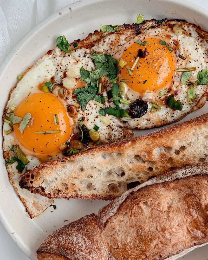 Soy Sauce Fried Eggs Recipe The Feedfeed