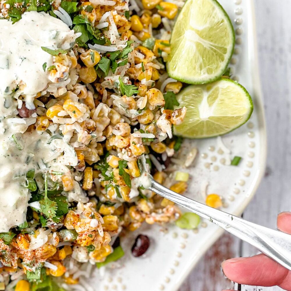 Mexican Street Corn Rice and Beans Recipe | The Feedfeed