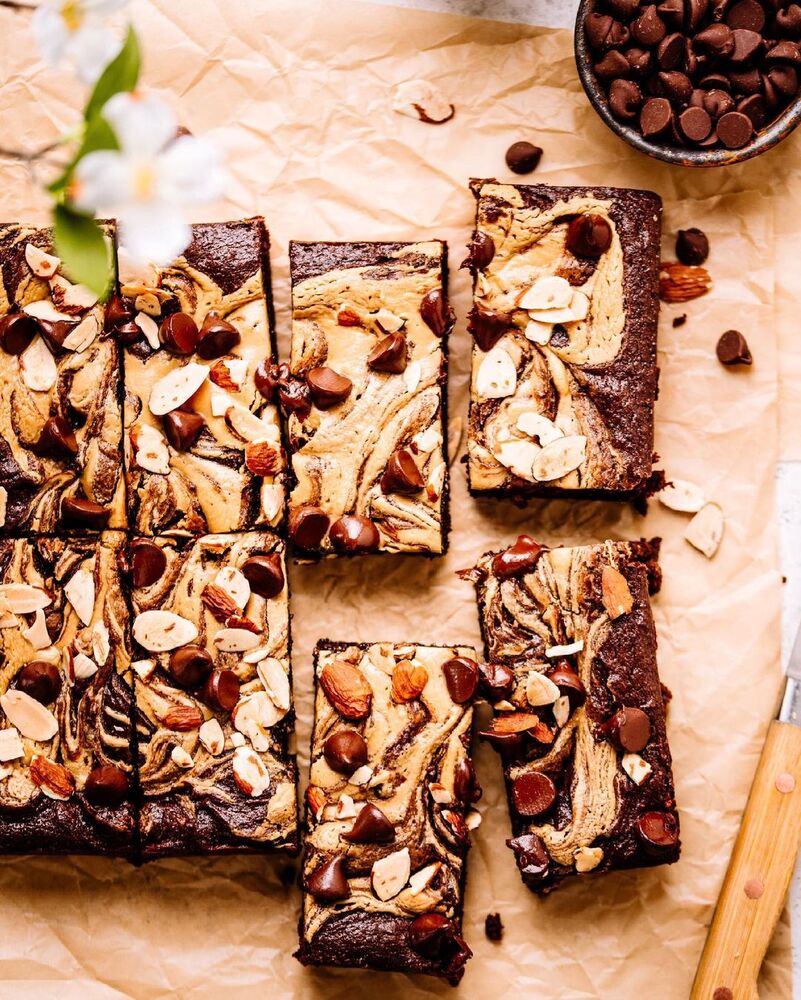 Almond Butter Tahini Brownies Recipe The Feedfeed