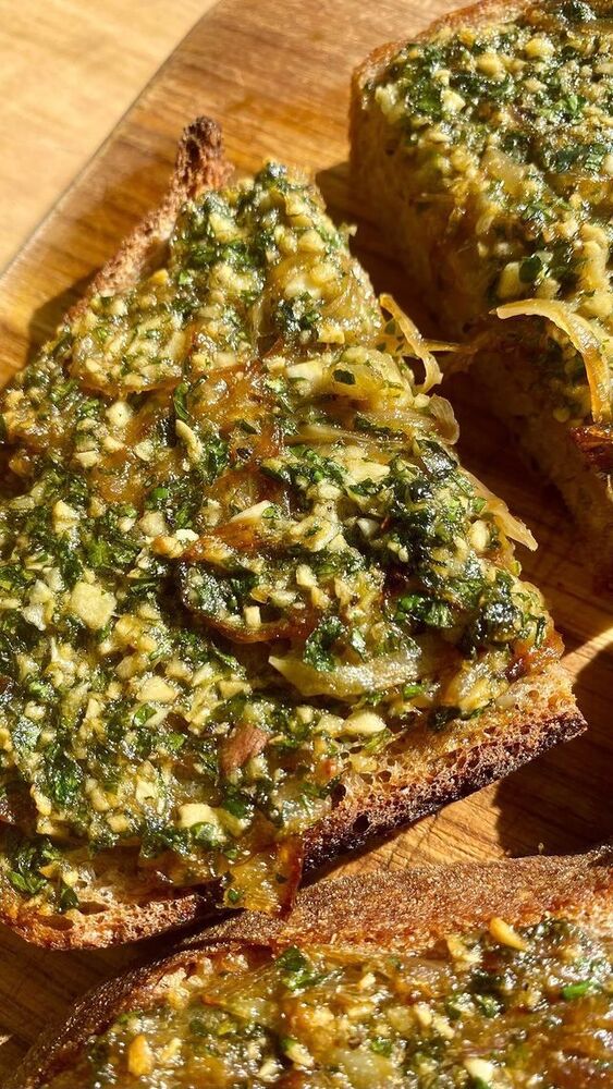 Garlic Bread with Shallots Recipe The Feedfeed