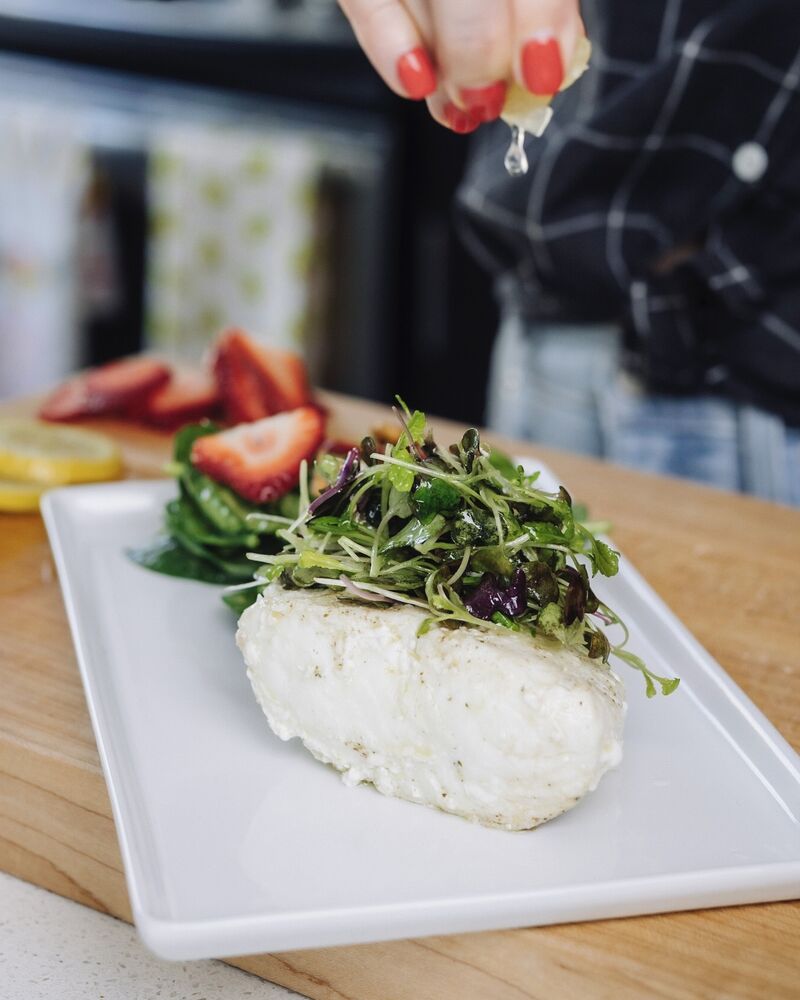 Olive Oil Poached Halibut Recipe The Feedfeed