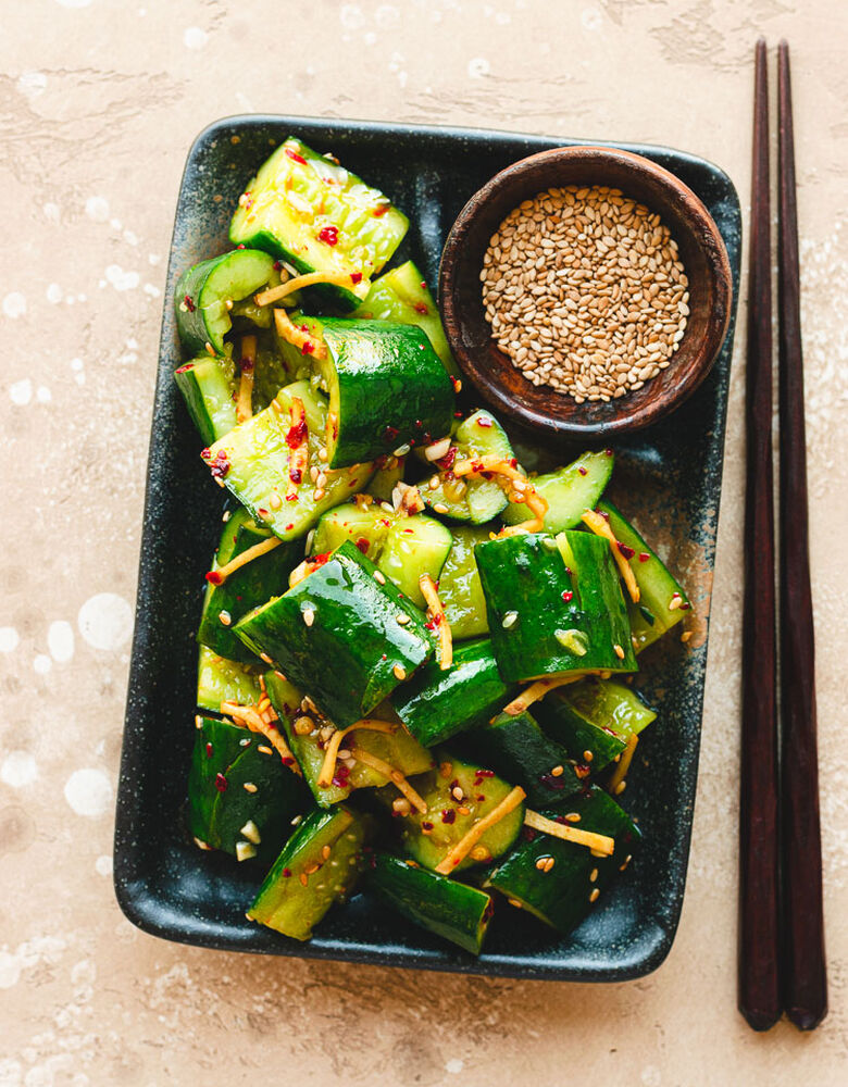 Tataki Kyuri (Japanese Smashed Cucumbers) Recipe | The Feedfeed