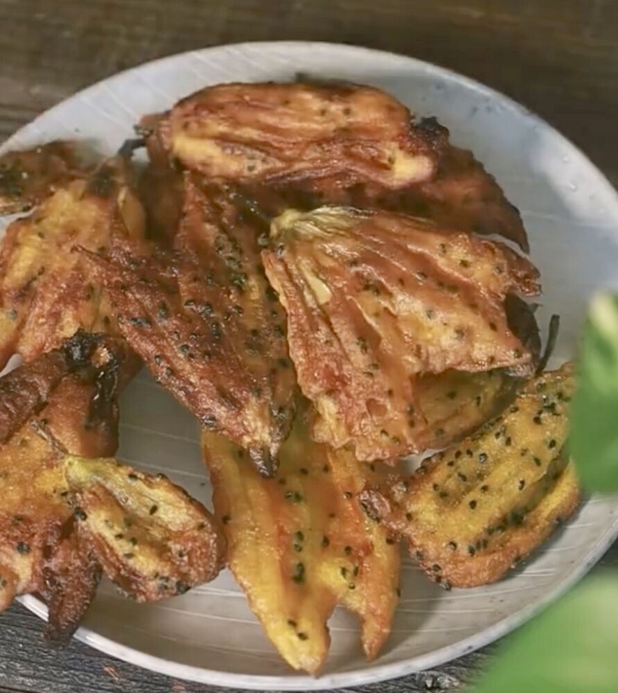 Zucchini Blossom Fritters by playfulcooking Quick & Easy Recipe The