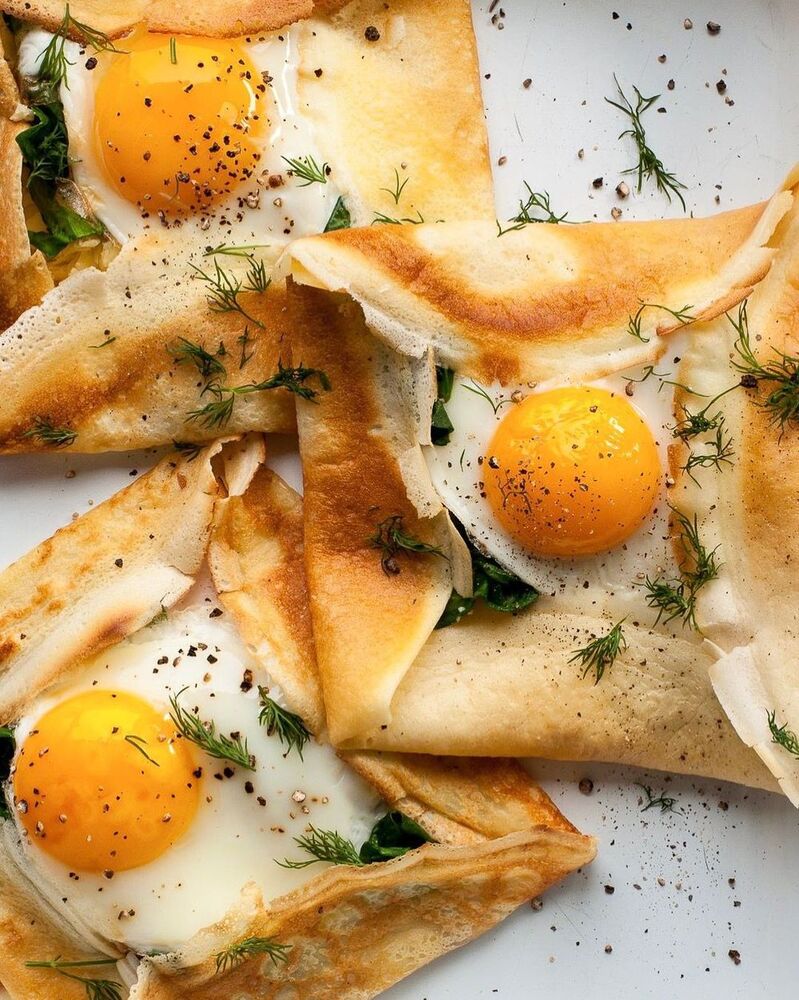 Savory Egg Crêpes Recipe The Feedfeed