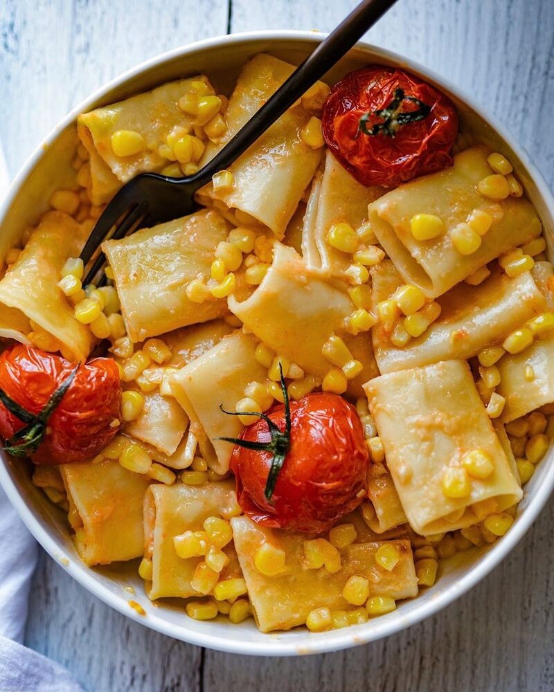 Miso Butter Corn and Tomato Pasta Recipe The Feedfeed