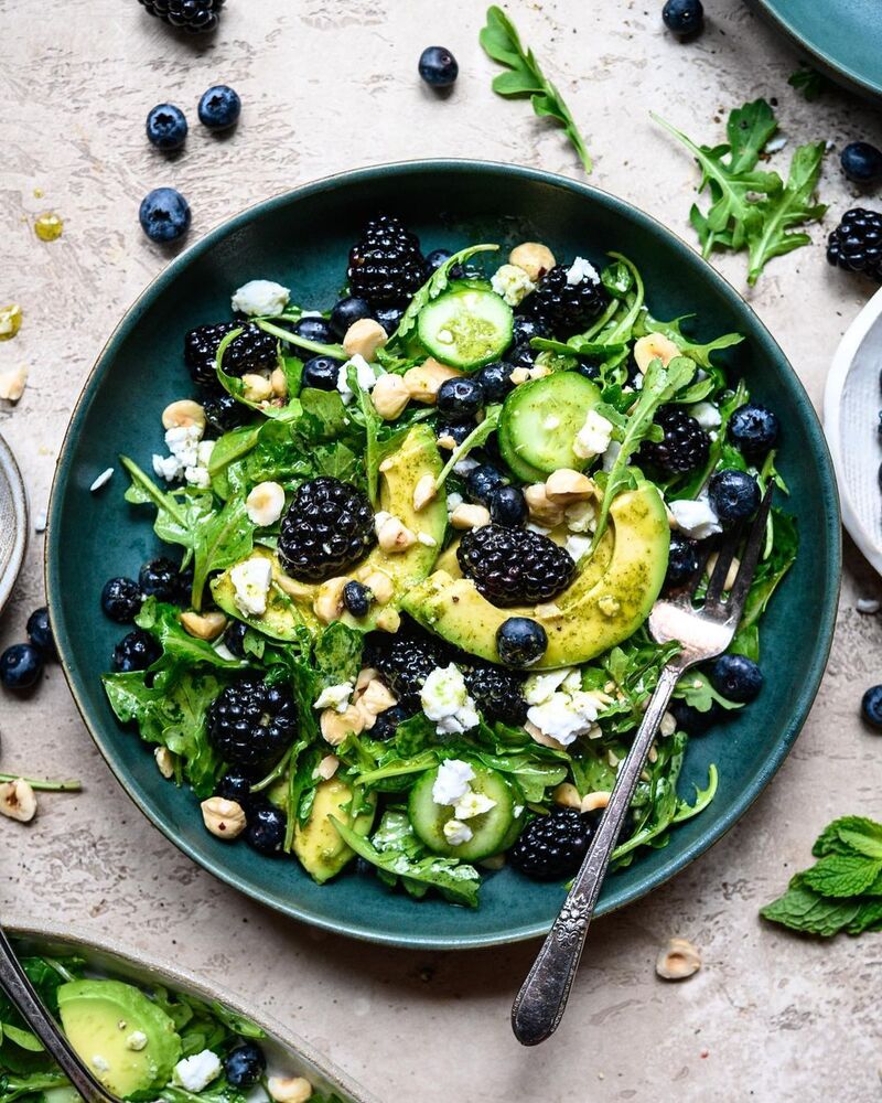 Blackberry Avocado Arugula Salad Recipe | The Feedfeed