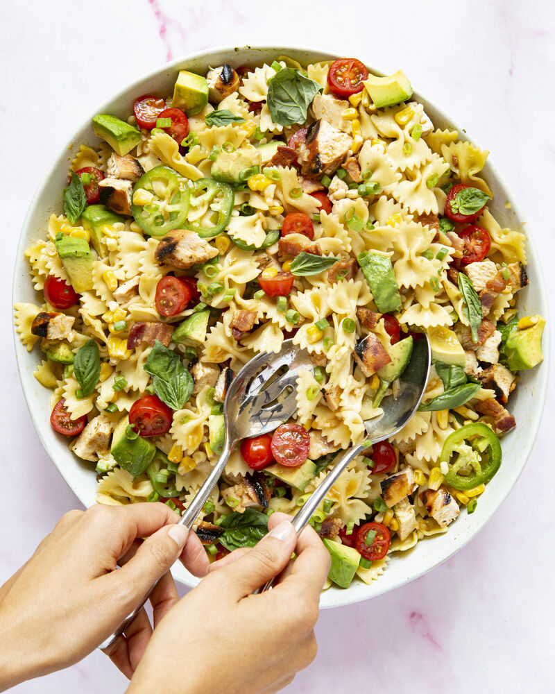 Spicy BBQ Chicken Pasta Salad by thefeedfeed | Quick & Easy Recipe | The  Feedfeed