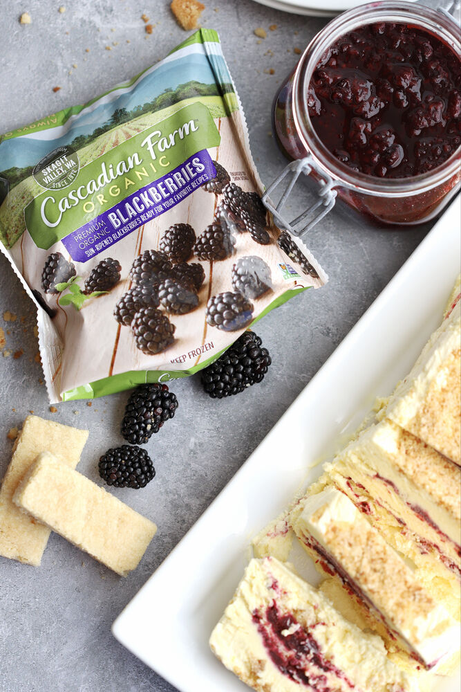 Semifreddo with Blackberry Thyme Jam and Shortbread Crumble Recipe The Feedfeed