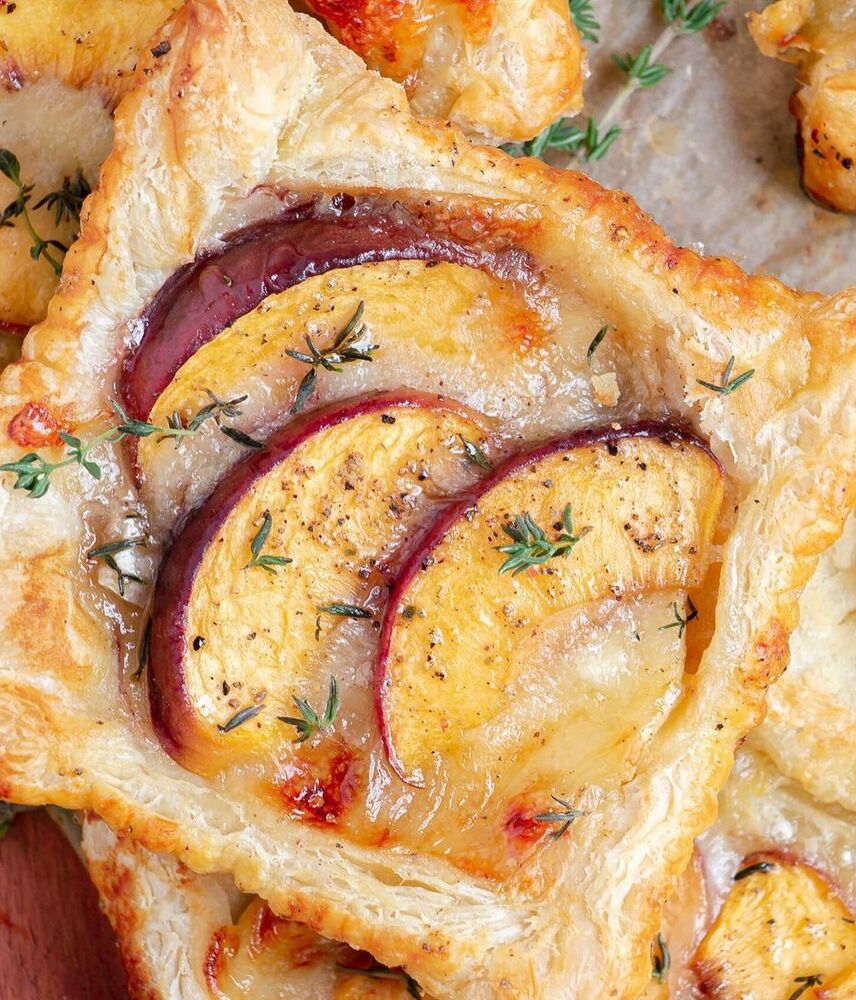 Peach and Brie Puff Pastry Bites Recipe | The Feedfeed