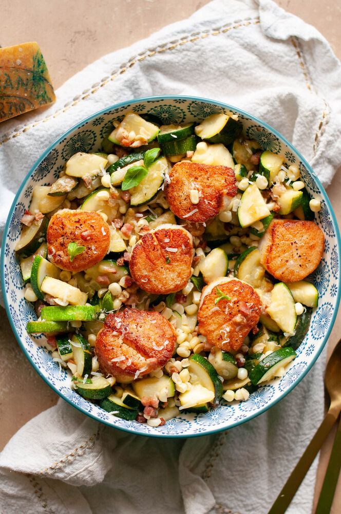 End of Summer Scallops w. Zucchini & Pancetta Recipe The Feedfeed