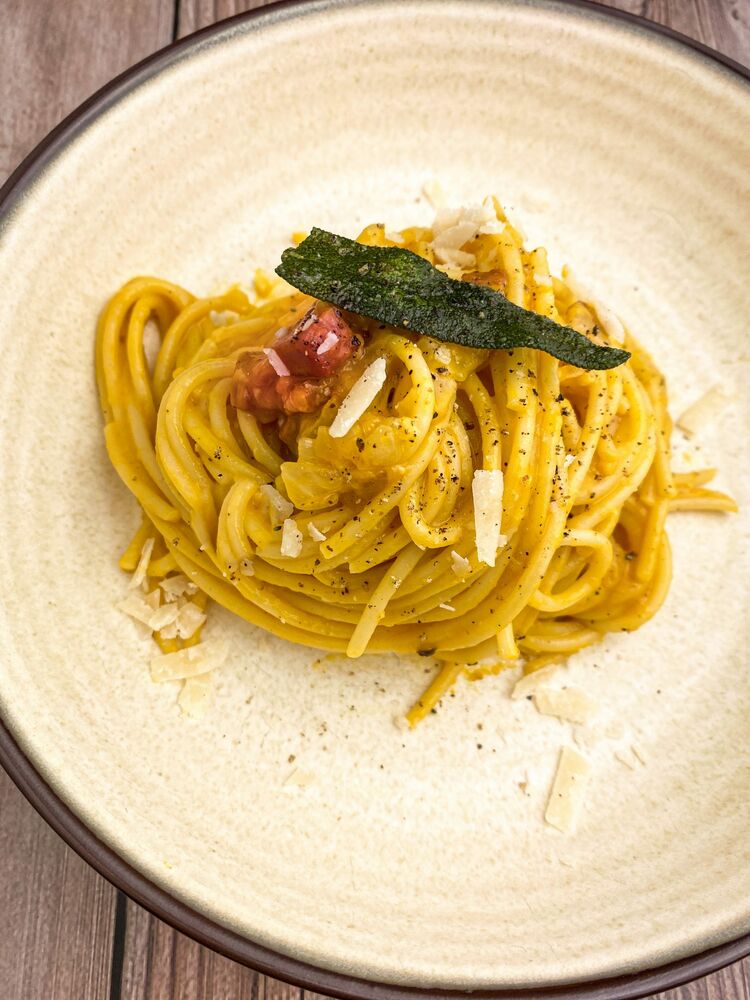 Pumpkin Carbonara with Crispy Sage Recipe The Feedfeed
