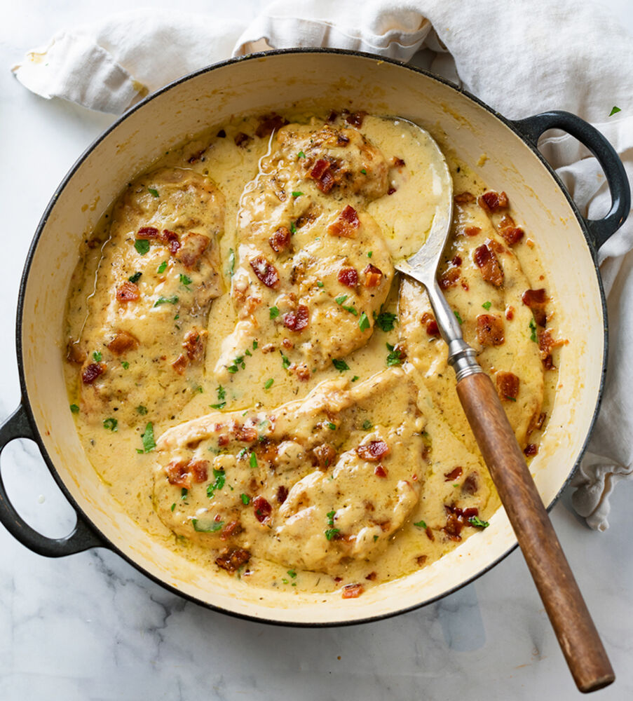 Creamy Bacon Chicken Recipe | The Feedfeed