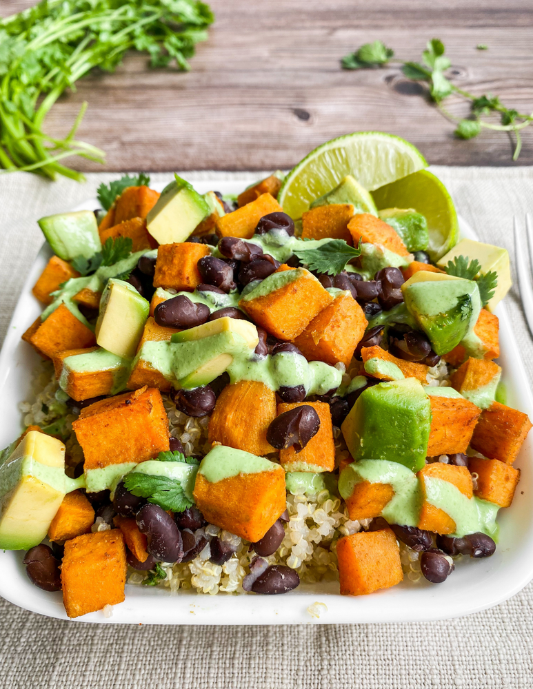 Sweet Potato Black Bean Quinoa Bowl Recipe | The Feedfeed