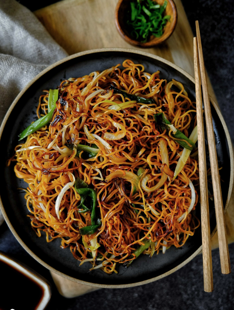 Soy Sauce Pan Fried Noodles Recipe The Feedfeed