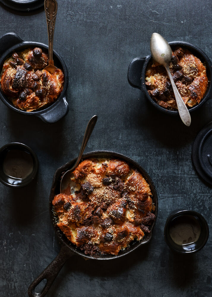 Chocolate Croissant Bread Pudding Recipe | The Feedfeed