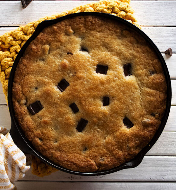 Gooey Chocolate Chip Cookie Mug Cake - Jessie Sheehan Bakes