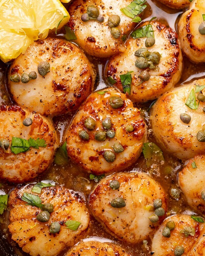 Brown Butter Scallops With Lemon Caper Sauce Recipe The Feedfeed 3632