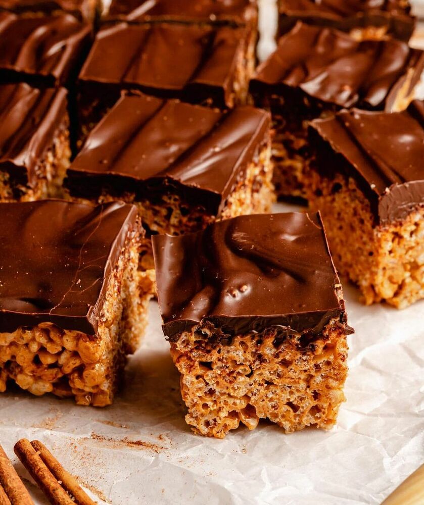 Churro Rice Cereal Bars Recipe The Feedfeed