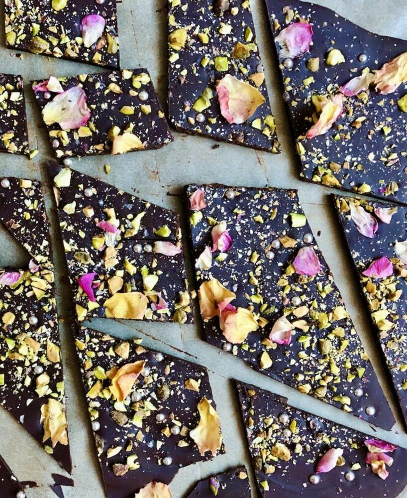 Rose Petal Chocolate Bark Recipe - Dessert for Two