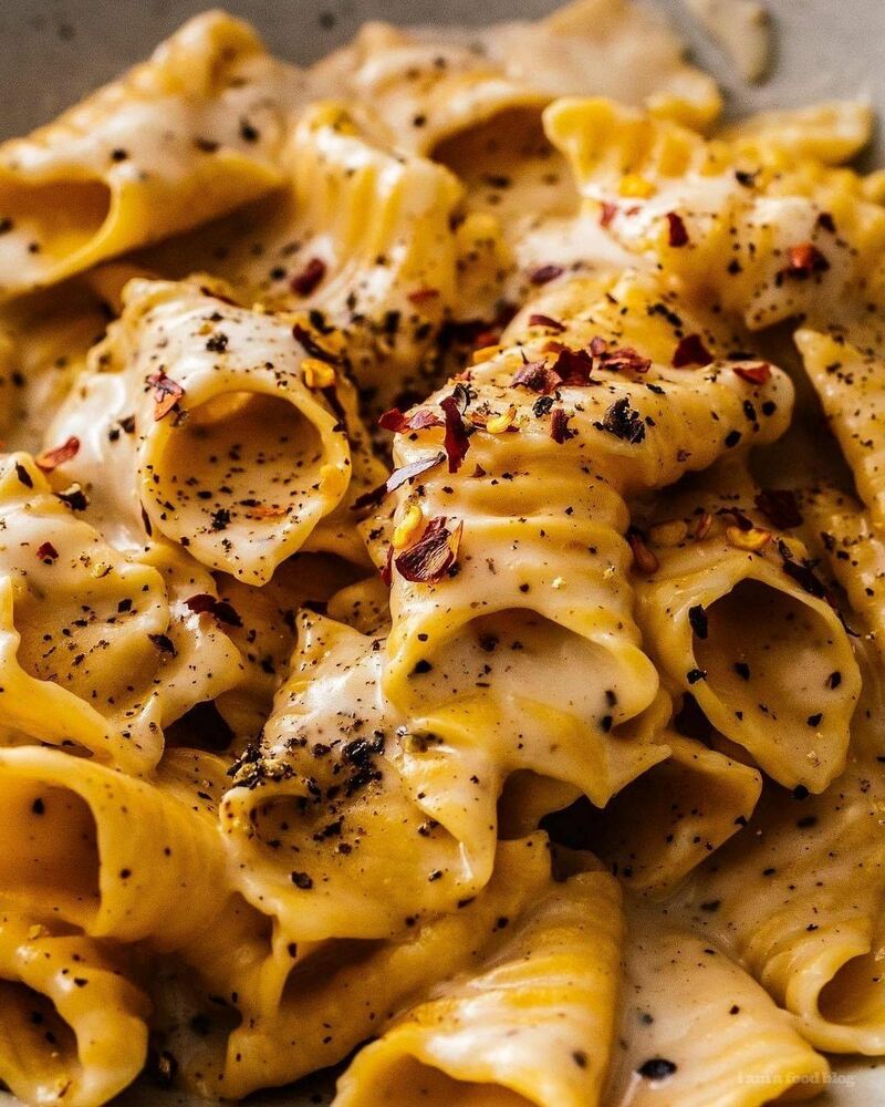 Creamy Cacio e Pepe Garganelli Recipe The Feedfeed