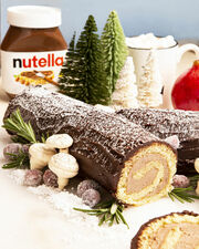 Hazelnut Yule Log Cake – Alphe's Corner