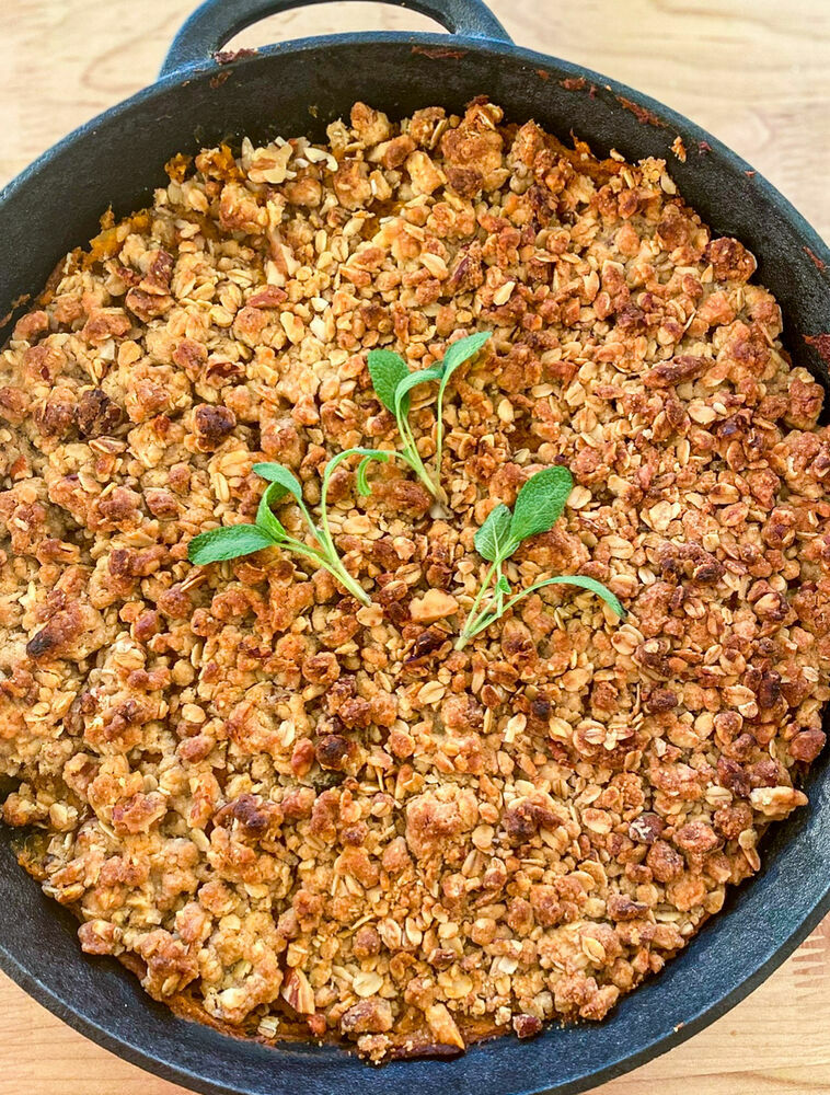 Sweet Potato Casserole with Oat + Nut Crumble Video Recipe The Feedfeed