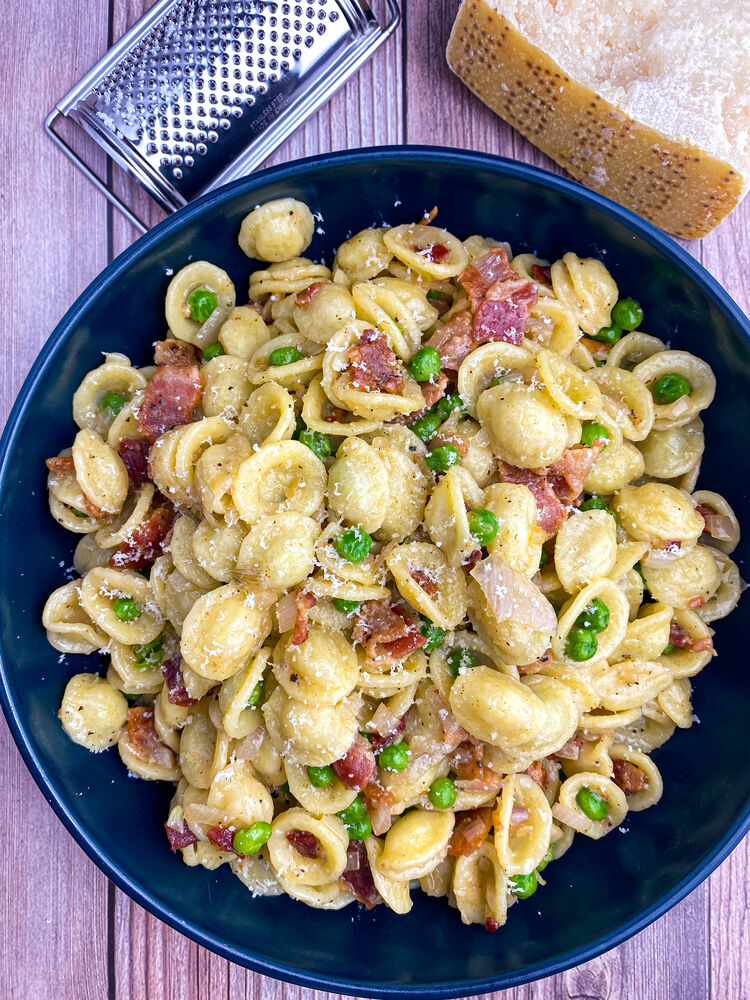 Pasta With Bacon and Peas Recipe The Feedfeed