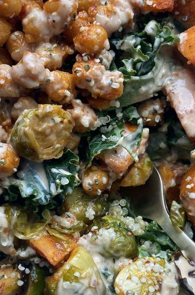 Kale and Sweet Potato Power Bowl Recipe The Feedfeed