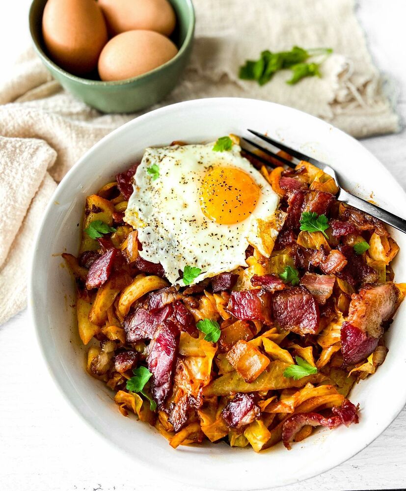 Extra Smoky Fried Cabbage Breakfast Bowl Recipe | The Feedfeed