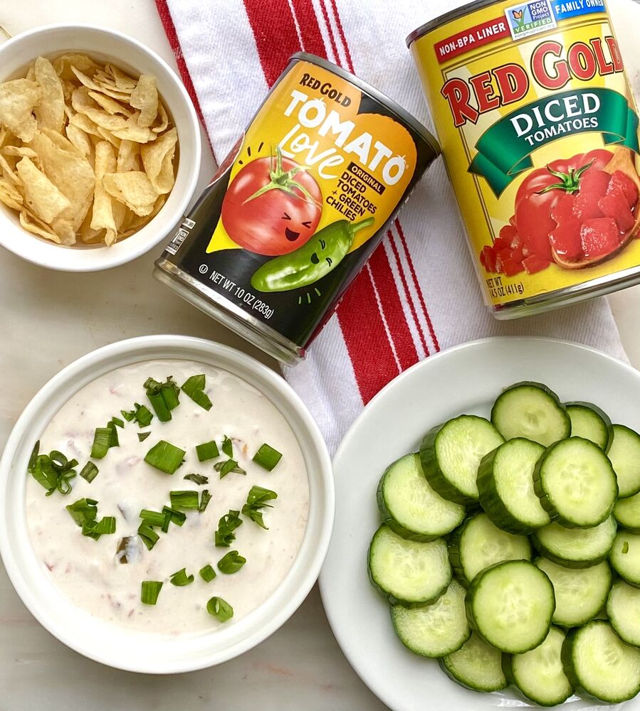 Lightened Up “Queso” with Tomatoes & Green Chilies Recipe The Feedfeed