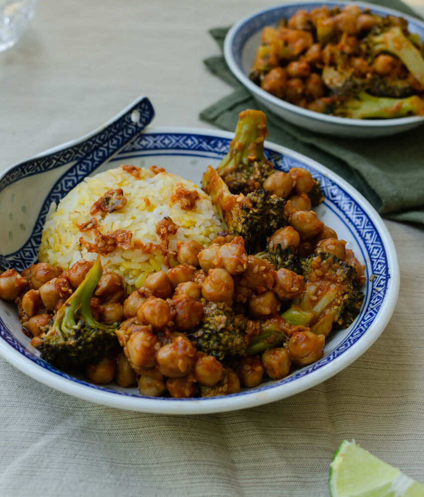 Sweet and Sour Chickpeas with Broccoli-image